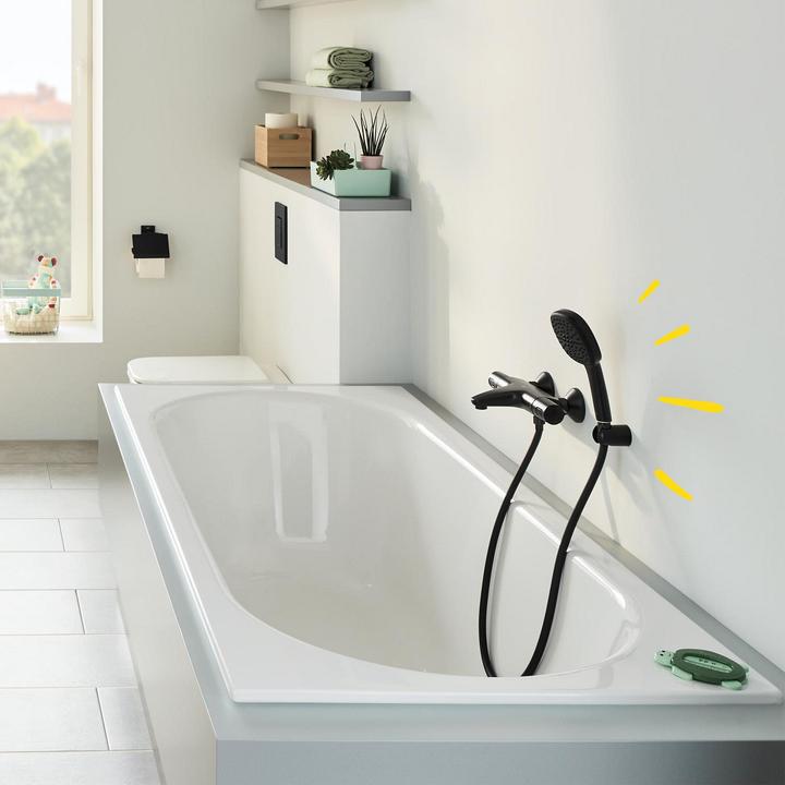Produktbild Grohe Vitalio Comfort 110 QuickFix Wandhalterset, kleben oder bohren, wassersparend, 2 Strahlarten, mattsc