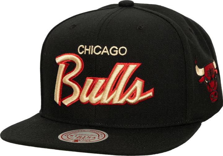 Actual product image Mitchell & Ness Snapback Cap - Cream Script Chicago Bulls (One size)