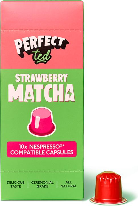 Produktbild PerfectTed Matcha-Kapseln Erdbeere (50 g)