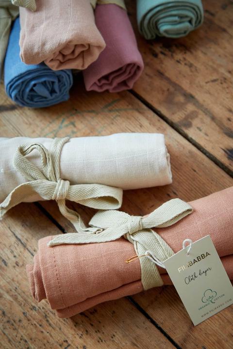 Produktbild Filibabba Musselintuch GOTS - Warm Blue (65 cm, 65 cm)