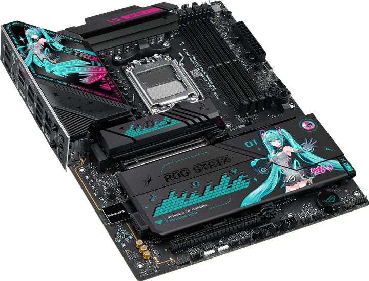 Productafbeelding ASUS ROG STRIX X870E-H GAMING MIKU WIFI7 (ATX, X870E, AM5, DDR5) - Hatsune Miku Edition (AM5, AMD X870E, ATX)