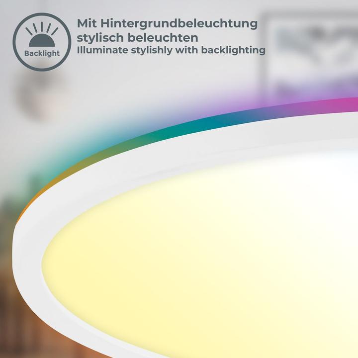 Produktbild B.K.Licht SLIM Ultraflaches CCT LED Panel mit RGB Backlighte (3000 lm)
