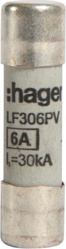 Produktbild Hager Cart. fusible PV, 10x38mm, 1000V, DC, 6A (6 A)