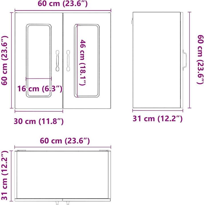 Image du produit vidaXL Küchen-Wandschrank (60 x 31 x 60 cm)