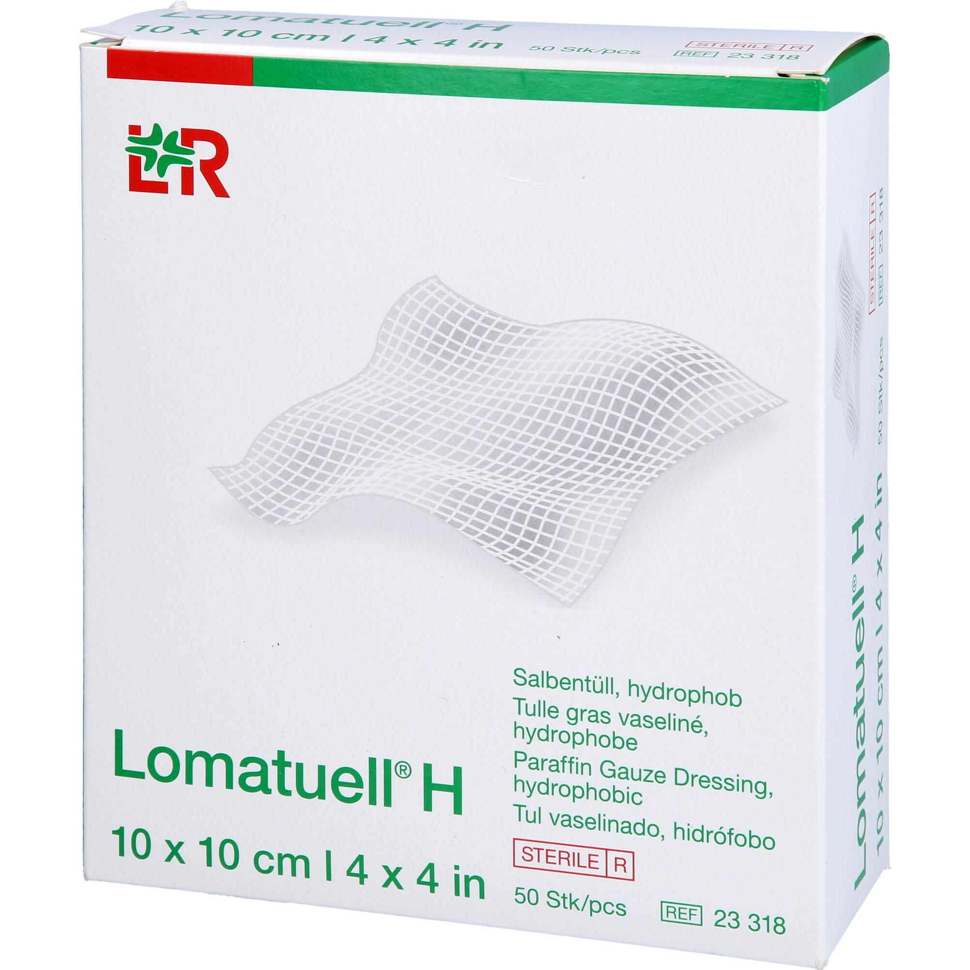 Thumbnail - Lohmann & Rauscher, Verbandsmaterial, LOMATUELL H Salbentüll 10x10 cm steril, 50 St VER