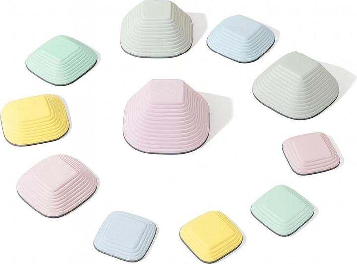 Hermex Balanciersteine Balancespiel Balance Trainer Trittsteine Fluss-Steine