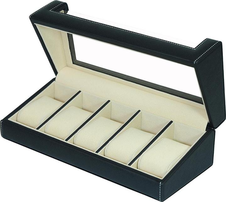 Produktbild Rothenschild Uhrenbox RS-3035-BL für 5 Uhren schwarz