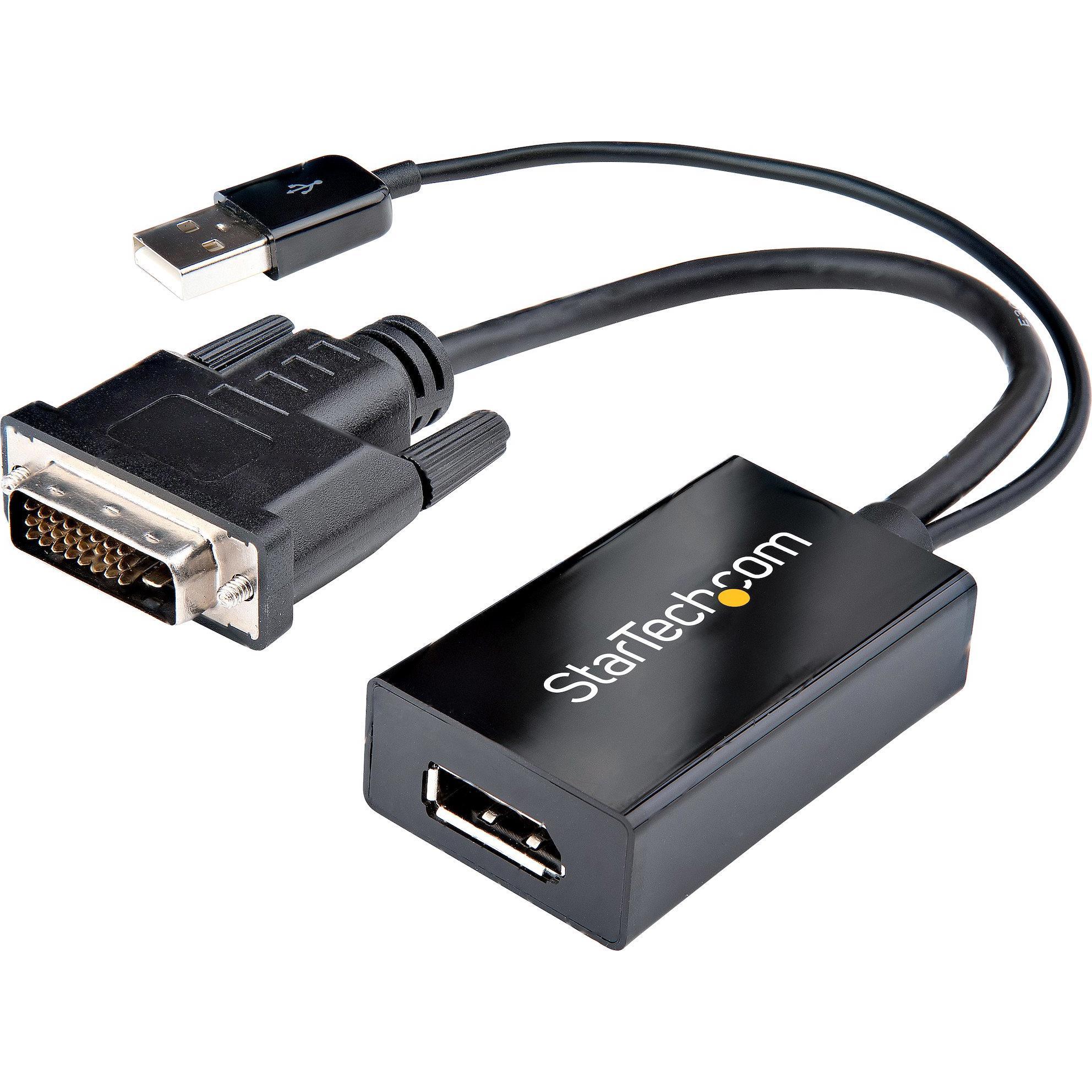 StarTech Dvi To Displayport Adapter (DVI, 5.80 cm), Data + Video Adapter, Schwarz