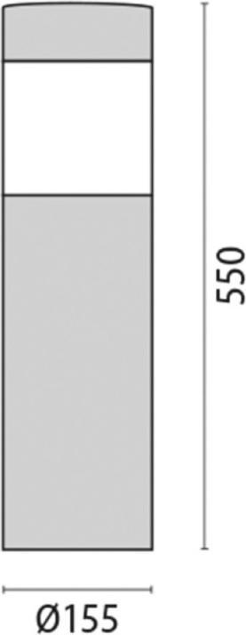 Produktbild PiL Spittler LED-Pollerleuchte 06060796 (1182 lm, IP66)
