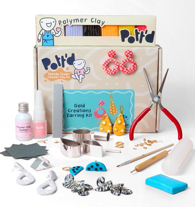Image du produit Pott'd Polymer Clay Ohrring-Bastelset