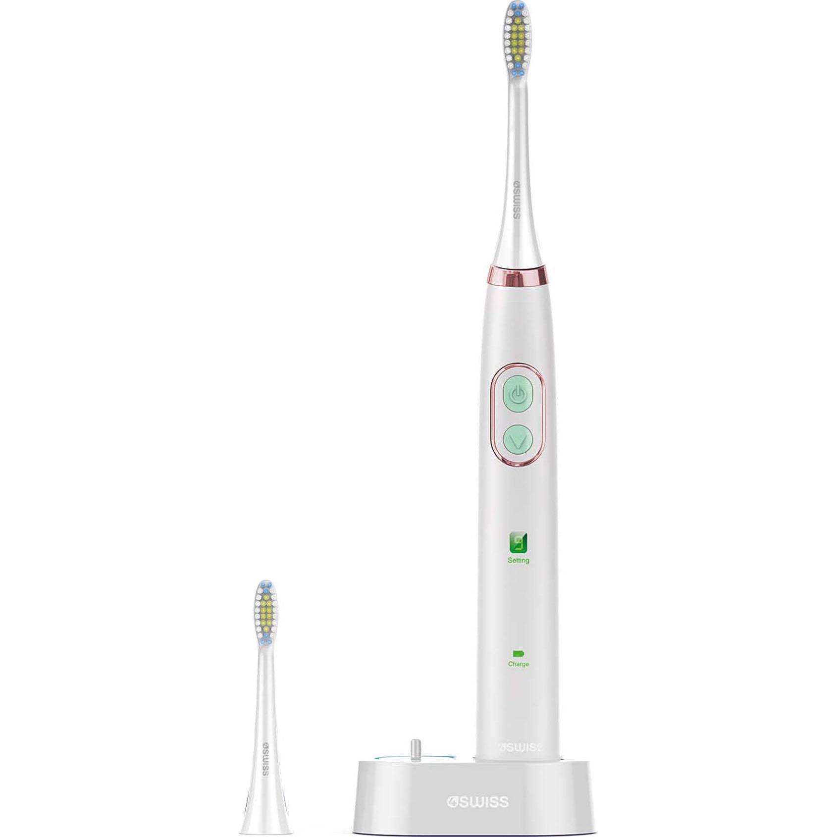 4Swiss, Elektrische Zahnbürste, Szczoteczka Sensitive Care ST212 Golden Edition Biała (Schallzahnbürste)
