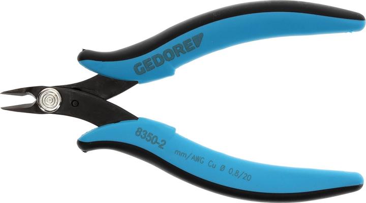 Produktbild Gedore Miniatur Elektronik-Seitenschneider für 0,8 mm Kupferdraht, Stahl, Schwarz/Blau (133 mm)