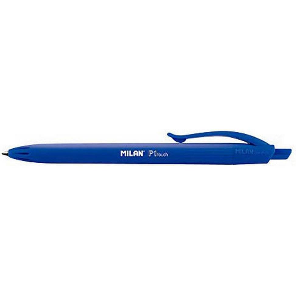 Milan, Schreibstifte, P1 Rubber Touch blauer Kugelschreiber (Blau, 25 x)