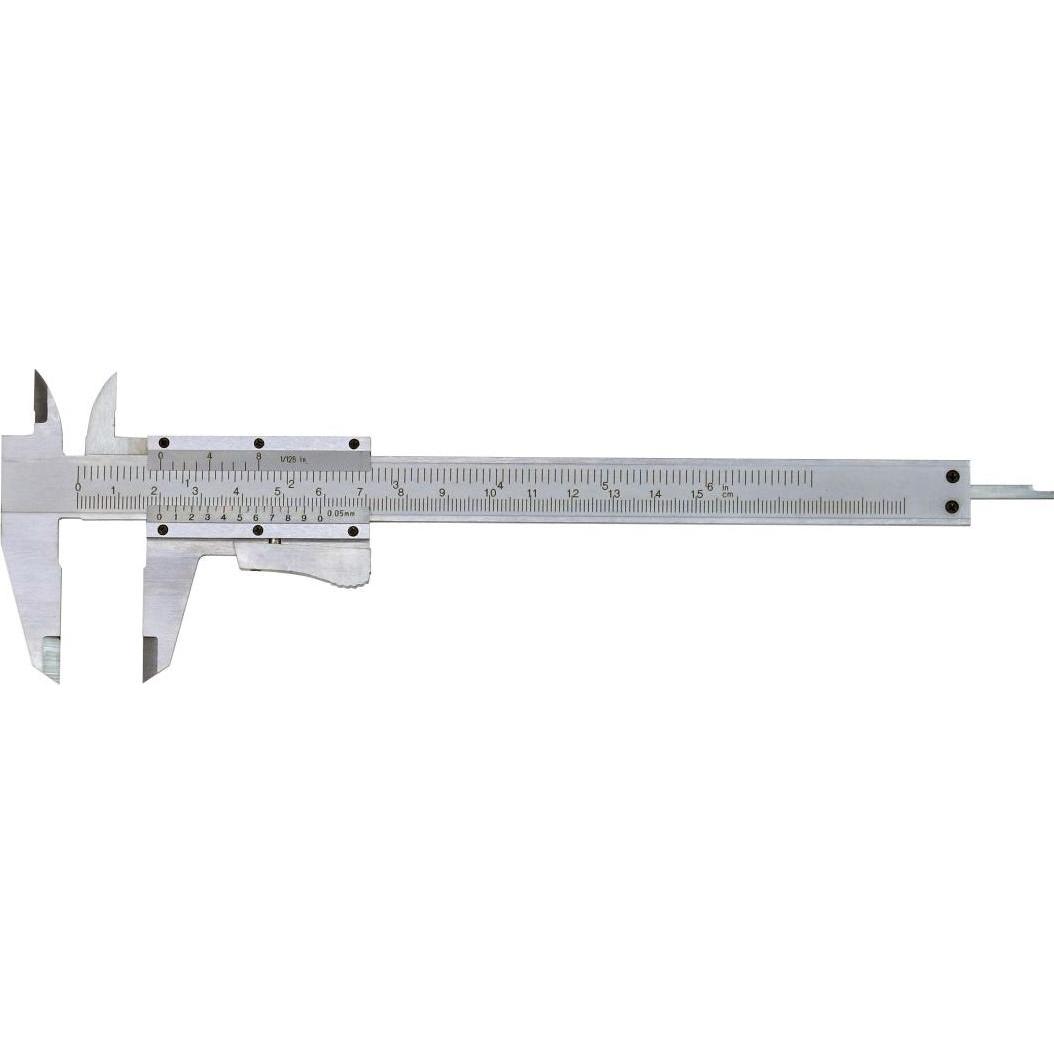 mib, Calibro, 01002007 Messschieber "ECONOMY" WS 150x40mm mit Feststellschraube, matt verchromt im Koffer