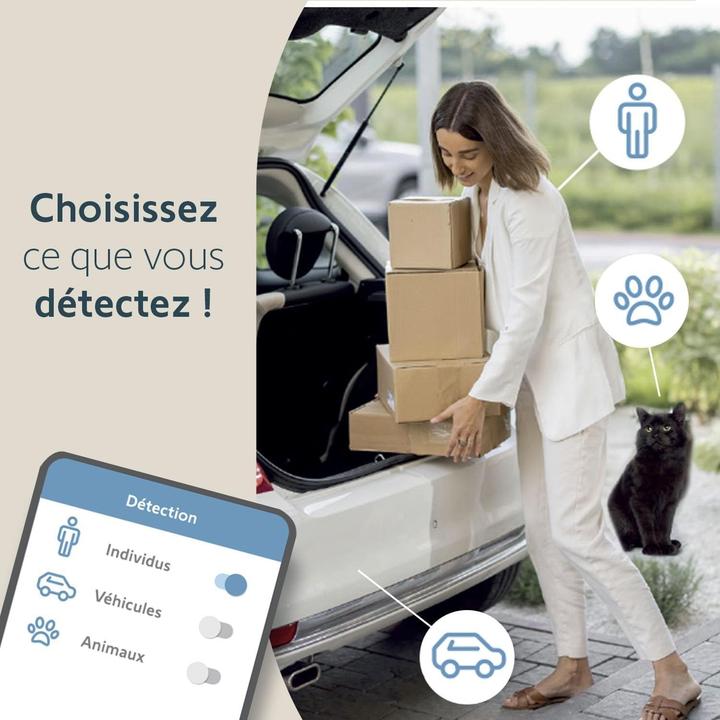 Actual product image somfy Outdoor Camera Set with Intelligent Detection, 1080p Full HD, 110 dB Siren, Lamp Connection (1920 x 1080 Pixels)