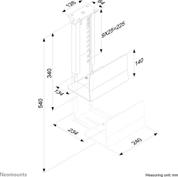 Actual product image Neomounts PC desk mount