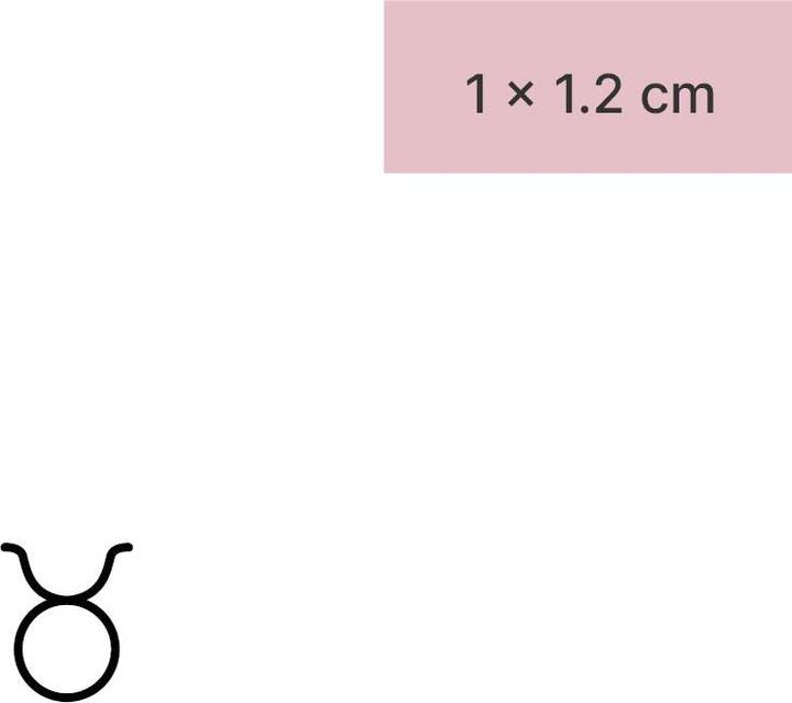 minink Temporary tattoo - zodiac sign Taurus minimalist