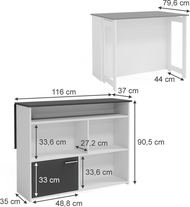 Produktbild Vicco Dominic (116 x 37 x 90.5 cm)