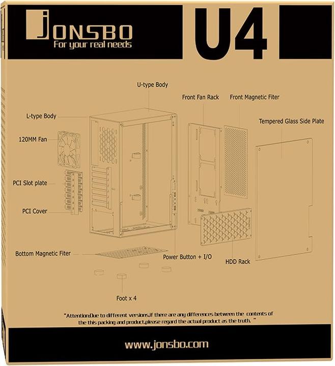 Actual product image Jonsbo U4 (ATX, mATX, Mini-ITX)