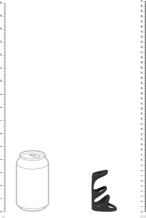 Actual product image Shots 3 Loop Silicone Cockring - Black