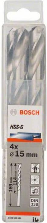 Image du produit Bosch Professional Zubehör Foret hélicoïdal PRO Metal HSS-G, 15 x 114 x 169 mm (15 mm)
