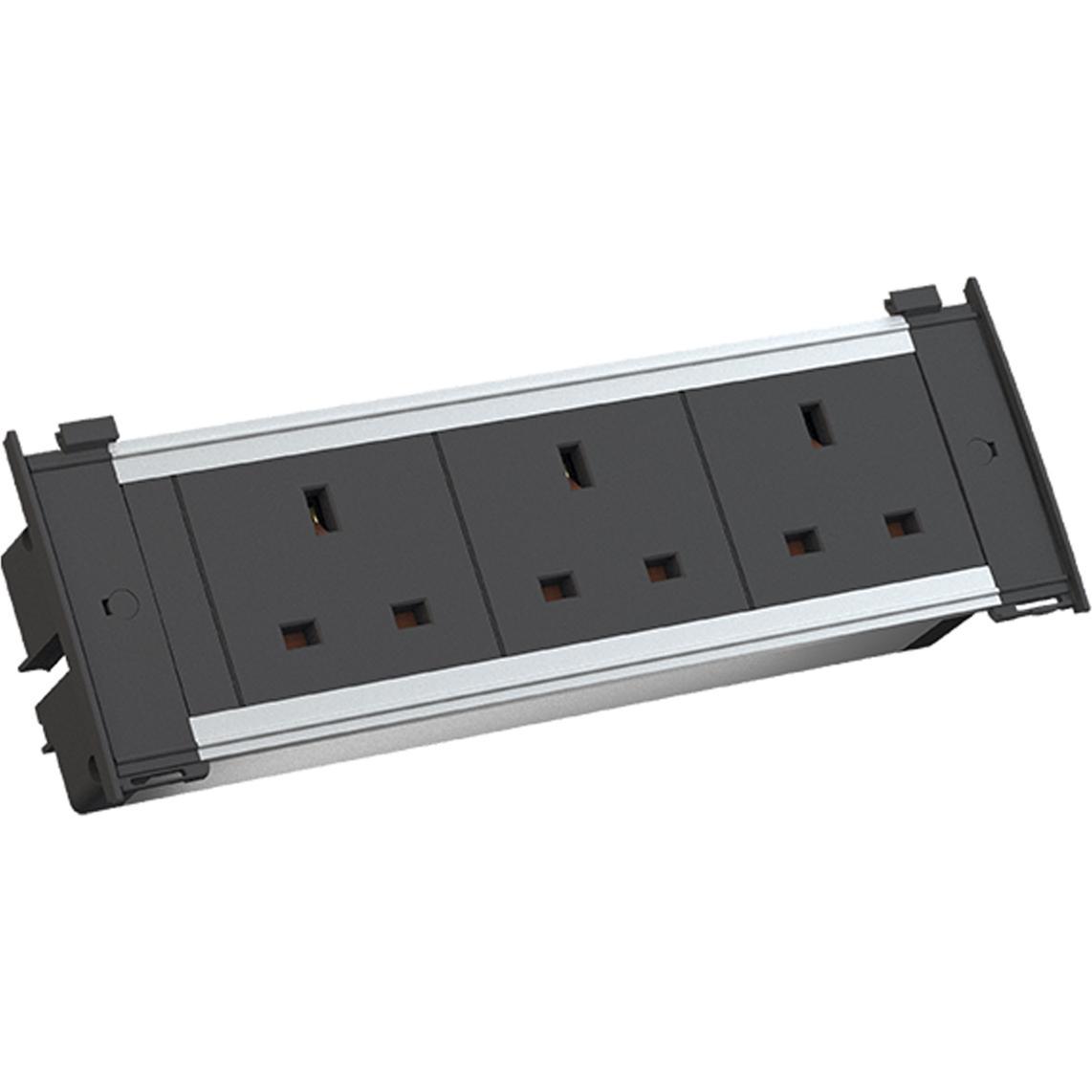 Bachmann, Steckdosenleiste, Kapsa S - 2 m - 3 AC-Ausgänge - Indoor - Typ G (BS 1363) - Typ G - Schwarz - Sil (3 x, CEE 7...