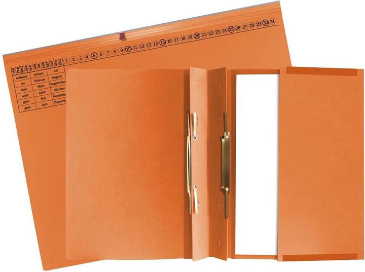 Actual product image Exacompta 25 Exaflex cardboard suspension files orange 2 x commercial stapling (25 x)