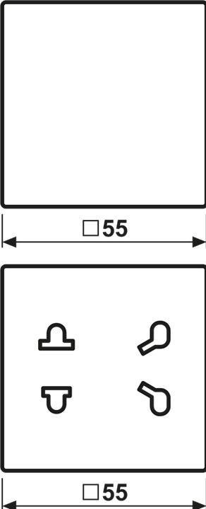 Image du produit JUNG Cache prise murale A champ glz SOA7522CHPL