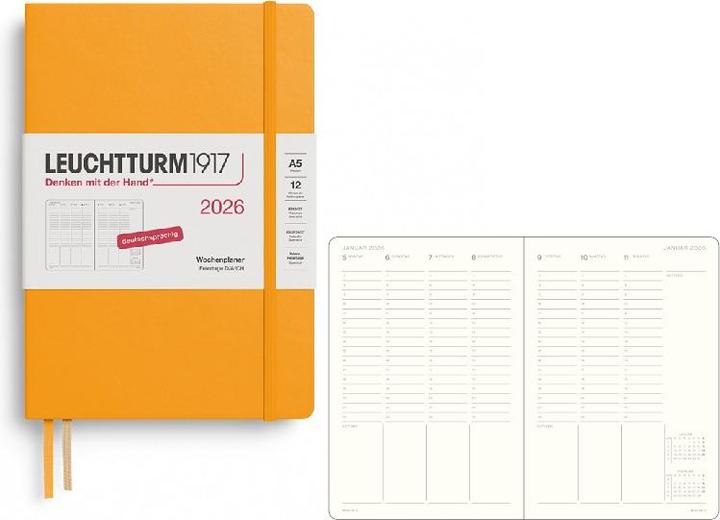 Produktbild Leuchtturm1917 LEUCHTTURM 1W/2SVERT.MEDIUM HC R.SUN (15 x 21 cm, Deutsch)