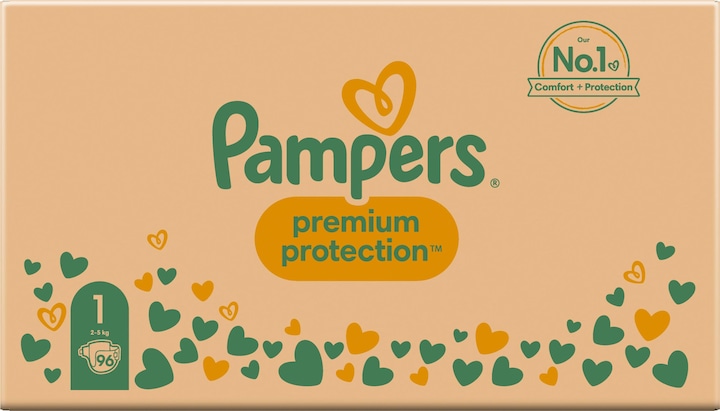 Produktbild Pampers Premium Protection (Gr. 1, Halbmonatsbox, 96 Stück)