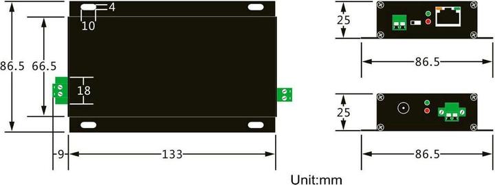 Actual product image Allnet Media Converter Network & PoE over 2 Wire Set AT "ALL-MC303P2WIRE-Set" without power supply unit see (Media converter)