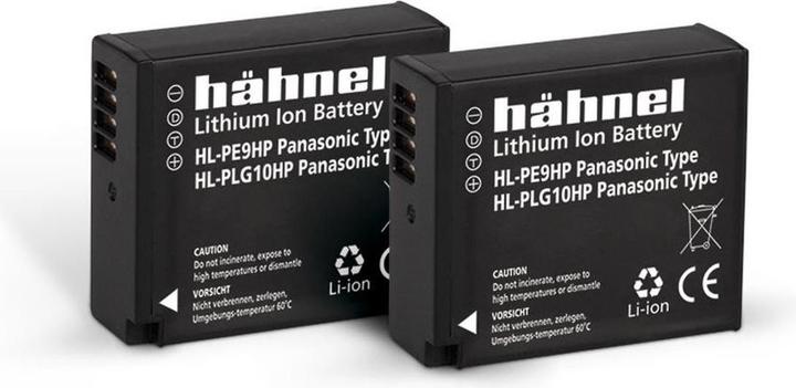 Actual product image Hähnel HL-PLG10, 2 camera battery replaces original battery DMW-BLG10E 7.2 V 1000 mAh (Camera battery)