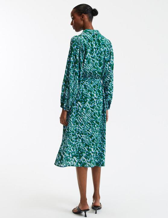 Actual product image La Redoute Collections Bedrucktes langes Kleid mit Ballonärmeln (L)