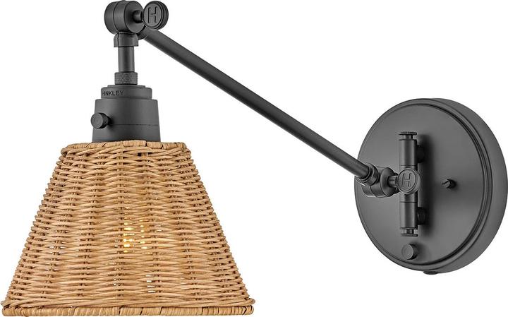 Schwarz und Rattan Natur