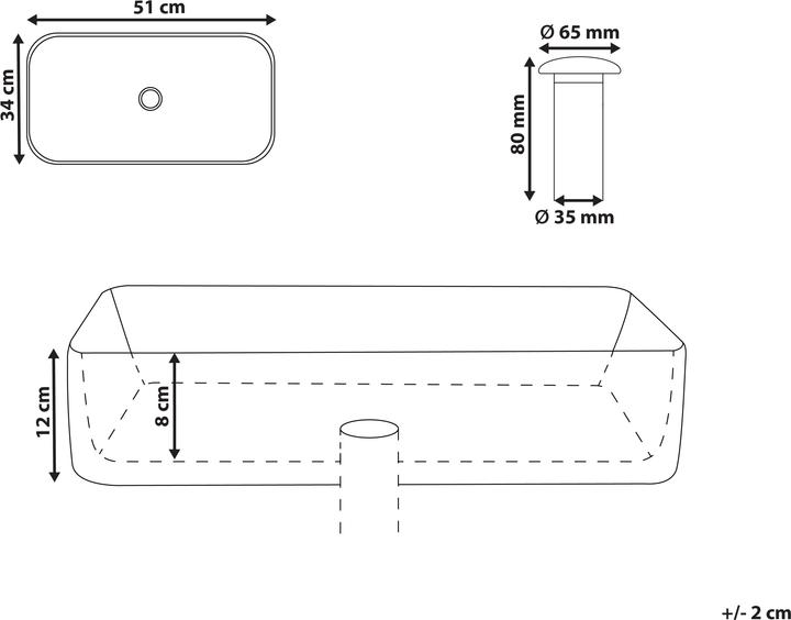 Actual product image Beliani Hopi (340 mm, 460 mm)