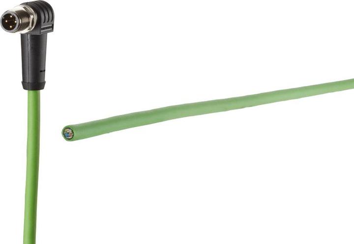 Produktbild Metz Connect Anschlussleitung M12 Stecker 4-polig D-kodiert (F/FTP, CAT5e, 1 m)