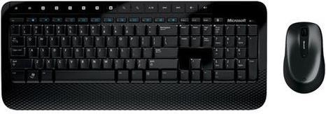Microsoft Wireless Desktop 2000 keyboard RF Wireless Mouse included Black (US, Kabellos)