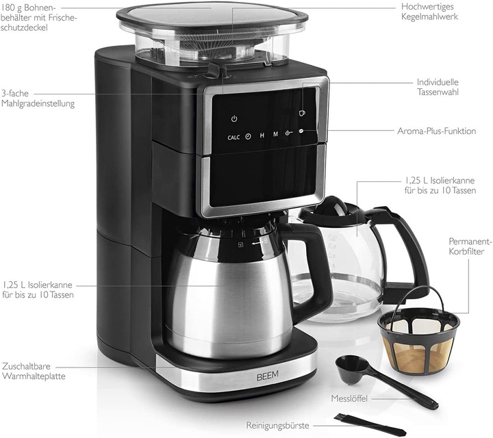 Productafbeelding Beem Filterkaffeemaschine mit Kaffeemühle