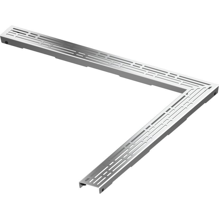 TECE, Duschrinne, Designrost TECEdrainline "basic" für Winkelrinne 90 Grad, 611010, 1000mm, poliert (966 mm)