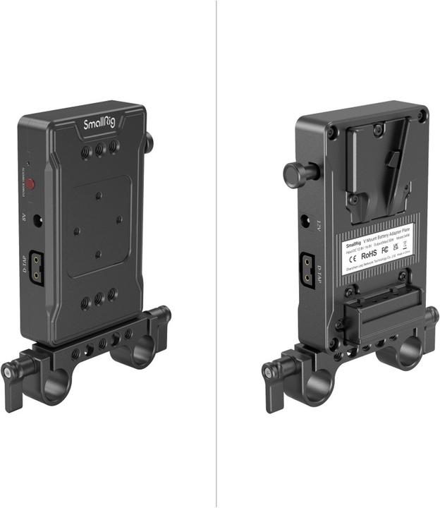 Produktbild SmallRig 3498 V Mount Battery Adapter Plate (Basic Version) with Dual Rod Clamp