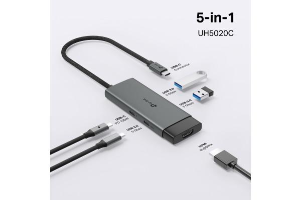 Produktbild TP-Link USB TYPE-C 5-PORT HUB (USB-C, 5 Ports)