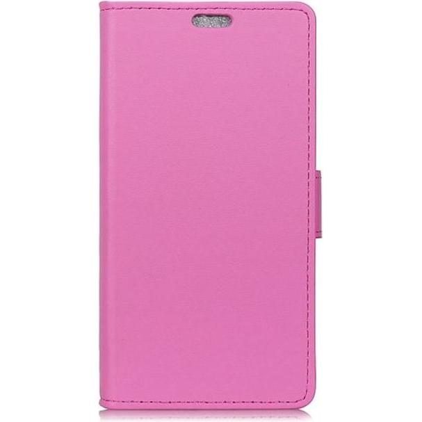MU Classic Classic III Leder Bookcover Series (Motorola Moto G6 Play), Smartphone Hülle, Rosa