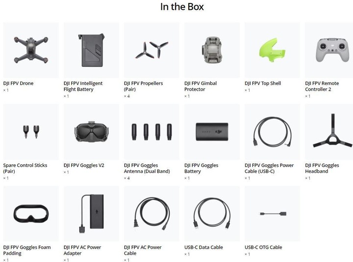 Actual product image DJI FPV Combo (20 min, 795 g, 12 Mpx)