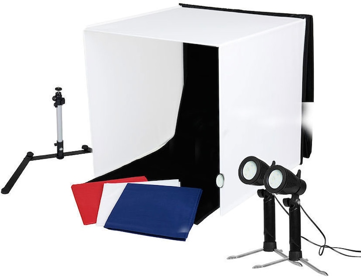 Actual product image Caruba Portable Photo Studio 50x50x50cm with Separate LED Lamps