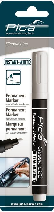 Productafbeelding Pica Permanent marker INSTANT wit, ronde punt 1-4mm / SB