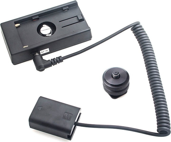 Actual product image Caruba Sony NP FW50 full decoding dummy battery + F970 battery gusset (spring cable) (Rechargeable battery)