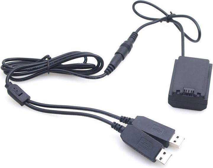 Actual product image Caruba Sony NP FZ100 Full Decoding Dummy Battery + 5V 2A Dual USB Cable (Camera battery)