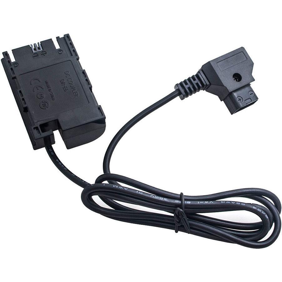 Caruba Canon LP E6 Volldekodierung Dummy Batterie +D TAP B Typ Anschluss (gerades Kabel), Kamera Stromversorgung
