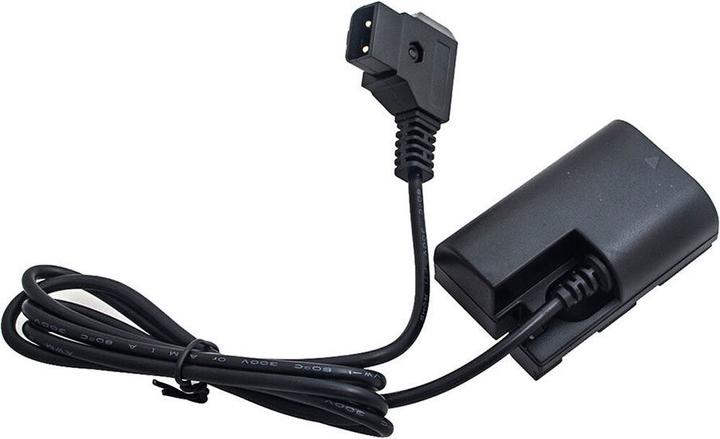 Actual product image Caruba Canon LP E6 Full Decoding Dummy Battery +D TAP B Type Connector (Straight Cable)