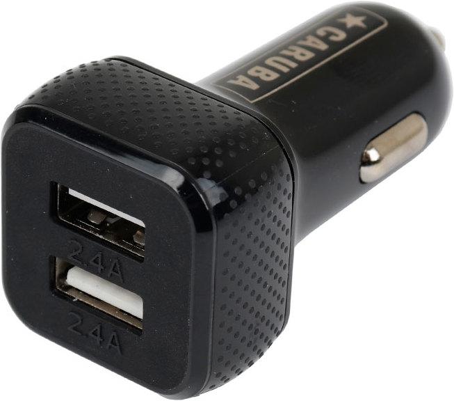 Actual product image Caruba Duo USB Car Charger 4.8 Amps Black